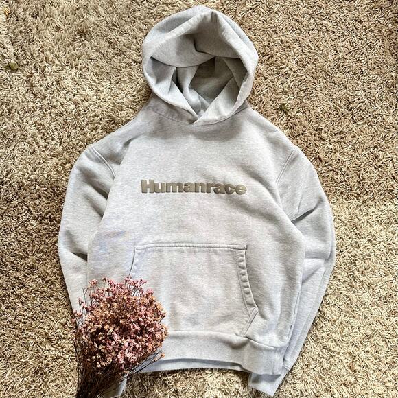 Adidas Pharrell Williams Human Race Gray Hoodie HM6080 22P001 Gray Men’s Size M - Picture 1 of 6
